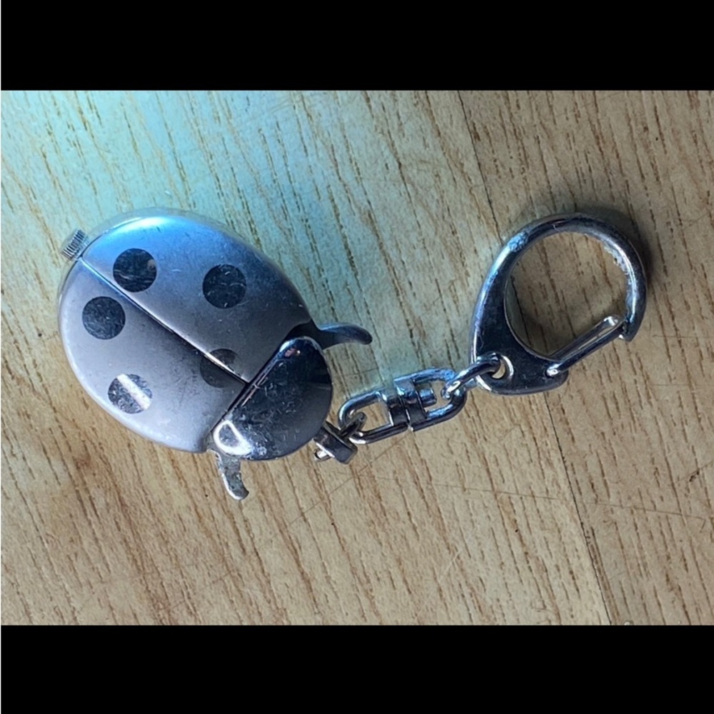 Lady bug beetle keychain clock Fede